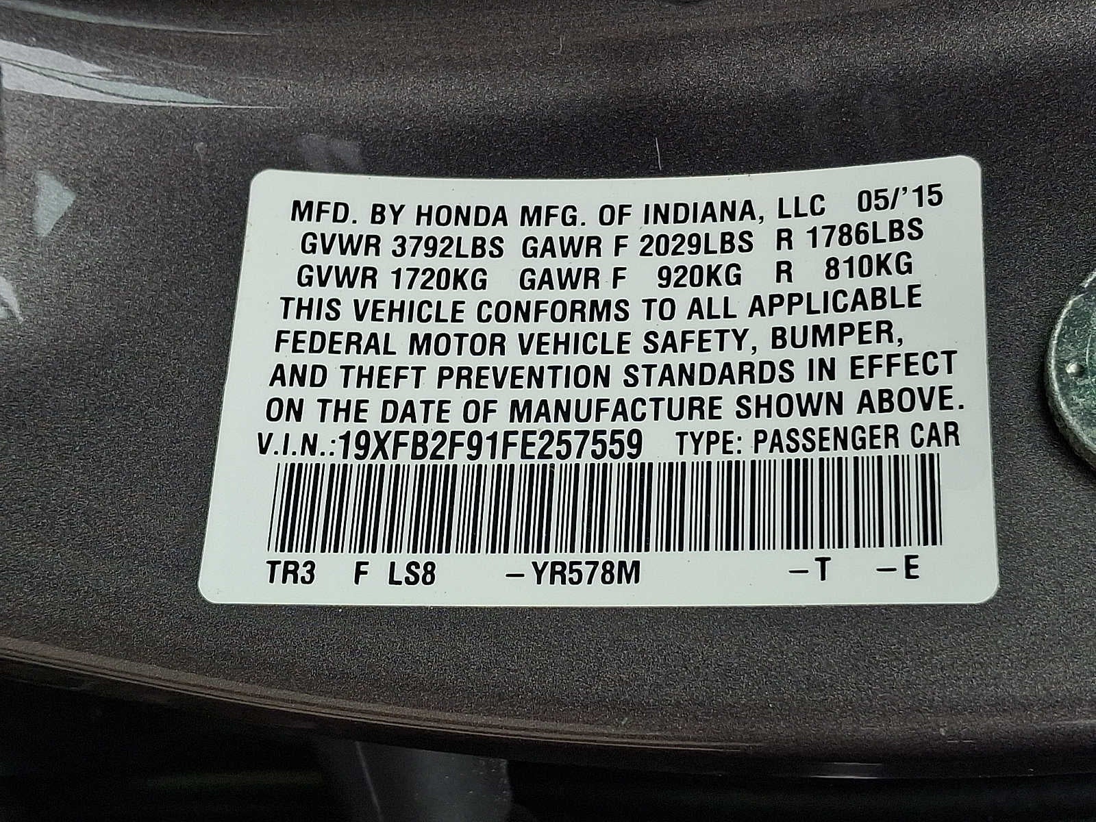 2015 Honda Civic EX-L