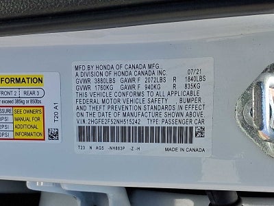 2022 Honda Civic Sport