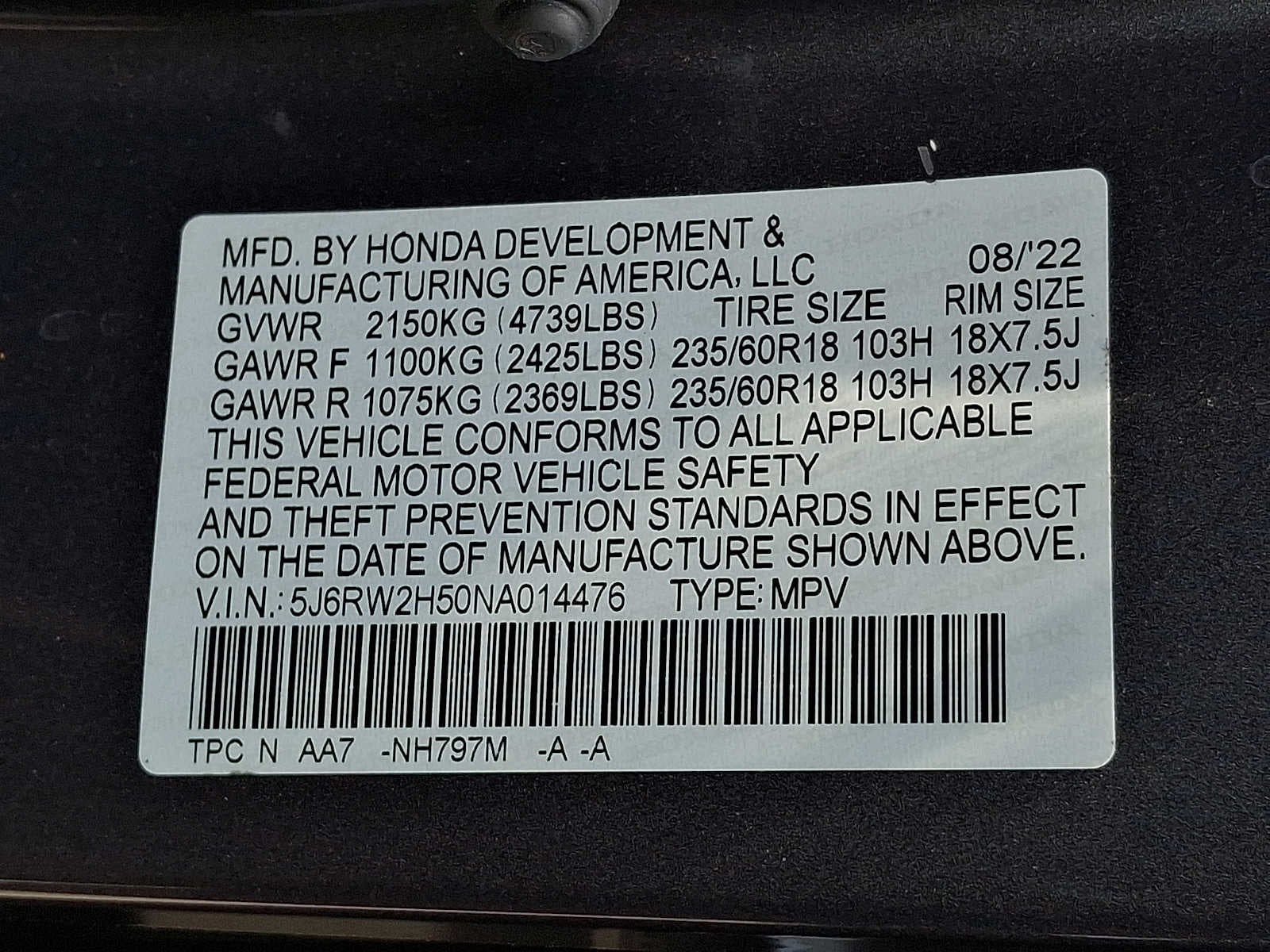 2022 Honda CR-V EX