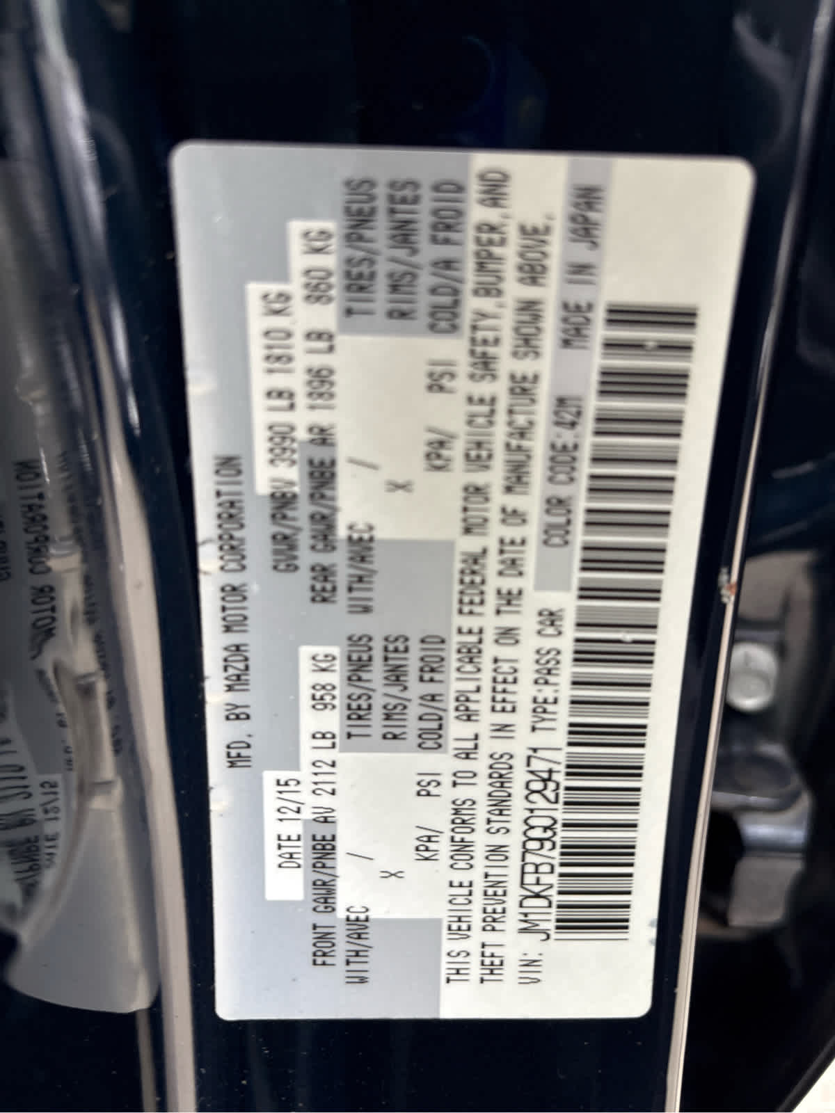2016 Mazda Mazda CX-3 Sport