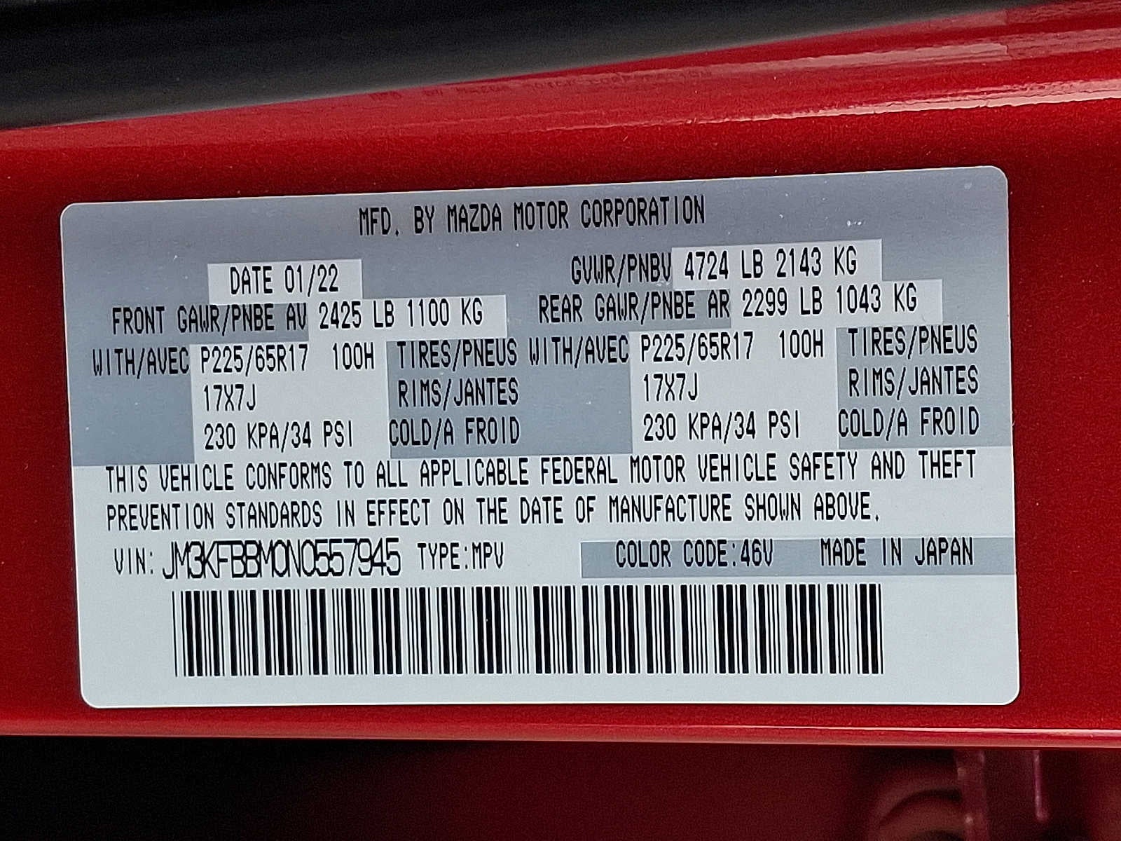 2022 Mazda Mazda CX-5 2.5 S Select Package