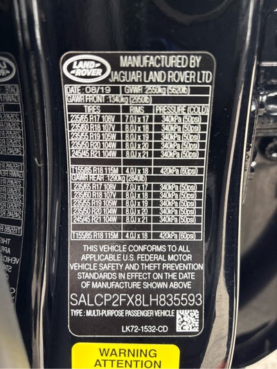 2020 Land Rover Discovery Sport SE