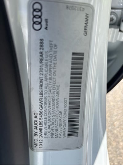 2013 Audi A7 3.0 Premium Plus