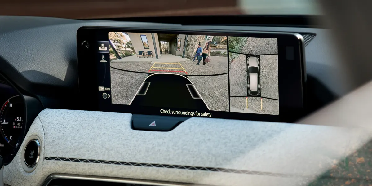 2027 Mazda CX-90 360° View Monitor on the center display | Open Road Mazda of Morristown in Morristown NJ